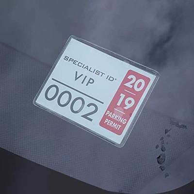 2 Pack - Parking Permit Holder for Car Windshield - Clear 2 Pack, 