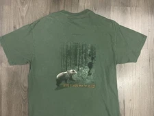 The Mountain T Shirt L Green Rocky Mountain National Park Y2k VTG Leather Tag