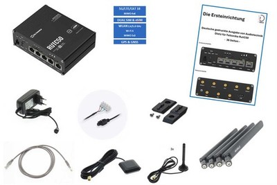 Teltonika WI-FI 6 5G Router RUTC50 e-SIM Cat18 DL up to 3.3Gbps 12 Volt Kit TEL