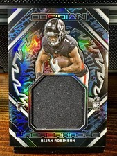 2023 Bijan Robinson Obsidian Unbreakable Patch (MEM/RC) Black Etch, SSP #/199 🔥