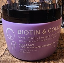 LUSETA Biotin  Collagen Hair Mask Strengthening  Thickening Formula 3.38 Fl Oz