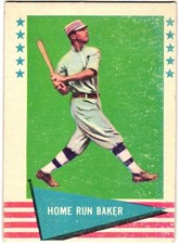 1961 Fleer Baseball Greats Home Run Baker #6 VGVG+ (Small Wrinkle)