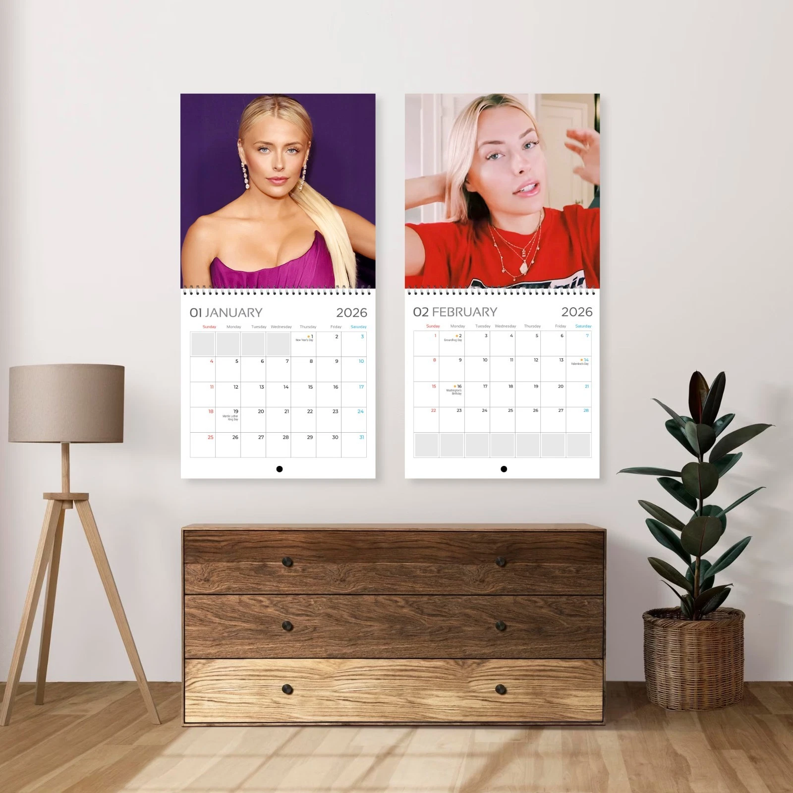Corinna Kopf 2026 Wall Calendar 12-Month Celebrity Calendar Fan Gift
