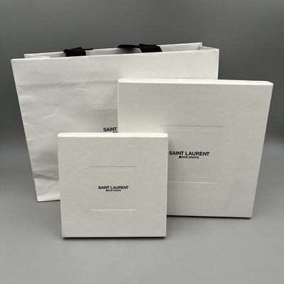 Authentic Saint Lauret Rive Droite Store Bag and 2 Boxes - EMPTY