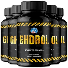Ghdrol Capsules, Official Performance Supplement Pills for Men (5 Pack)