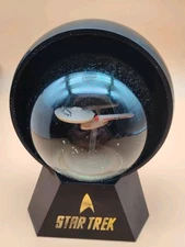 "U.S.S. ENTERPRISE  NCC-1701-D" Star Globe W/ Box - Not Working  Parts Or Repair