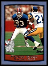 Andre Reed 1999 Topps Season Opener #11 Bills NFL READ FREE SHIP AutographDen