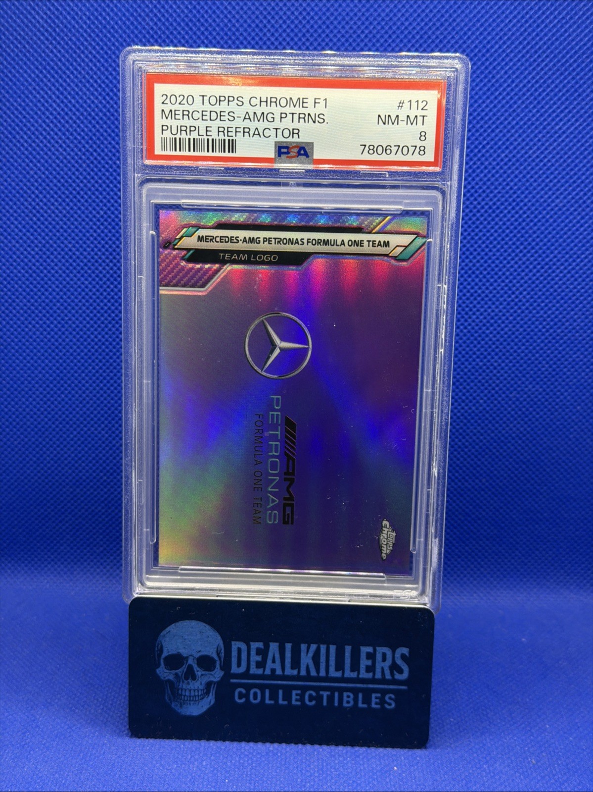 MERCEDES AMG PETRONAS PSA 9 2020 TOPPS CHROME F1 #112 PURPLE REFRACTOR /399