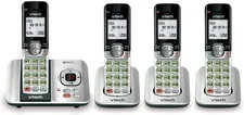 VTech CS6529-4 6.0 Phone Answering System Caller Cordless Handsets Silver Black
