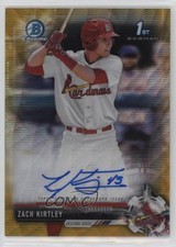 2017 Bowman Draft Chrome Pick Gold Wave Refractor 13/50 Zach Kirtley Auto 13iq