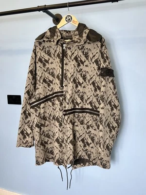 XL Stone Island Shadow Project Grey Black Discharge Cotton 2.5L Parka Jacket - Image 1 of 4