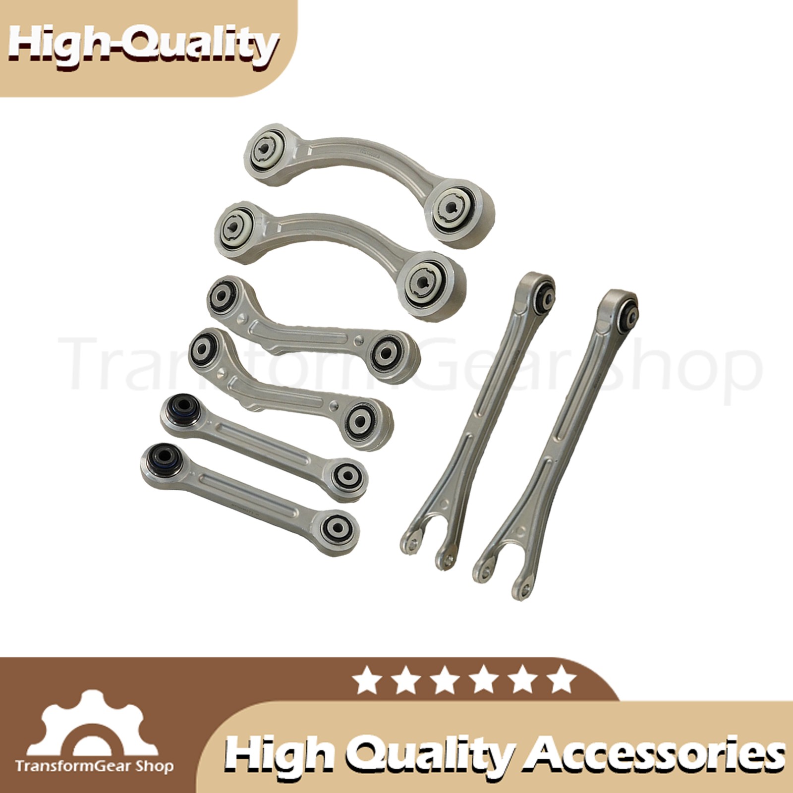 8PCS Fits Maserati Ghibli Quattroporte 14-16 Rear Suspension Control Arm Set