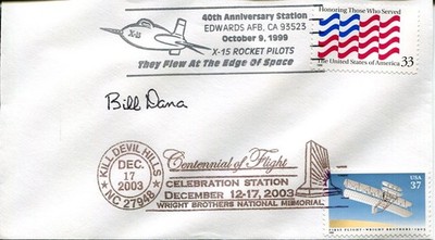William Bill Dana NASA Test Pilot X-15 X-20 Dyna-Soar Signed Autograph FDC