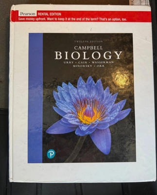 #ad #ad Campbell Biology 12th Edition Rental Edition Urry et al. Hardcover $80.00