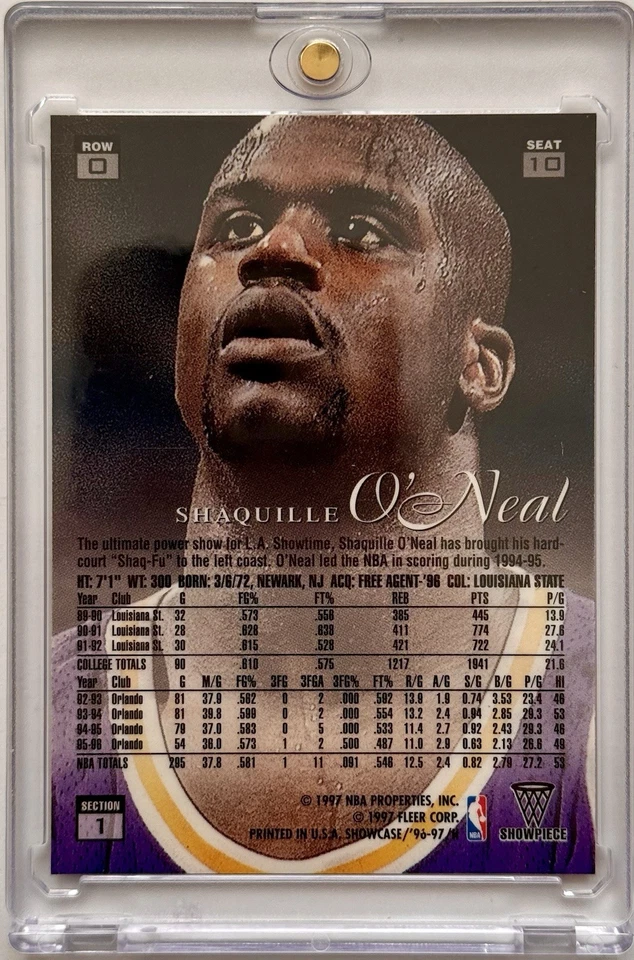 Escaparate Flair 1996-97 - Shaquille O'Neal, fila 0, asiento 10, sección 1 Foto 2 de 2