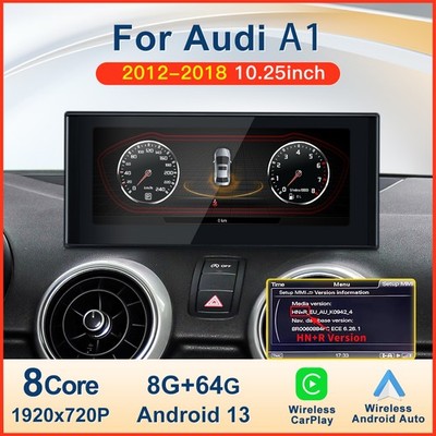 10.25'' Android Autoradio Apple Carplay 64GB Auto Nachrüstung Für Audi A1 HN+R DE
