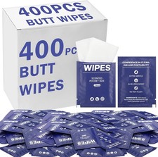 400 Pcs Butt Wet Wipes for Women Individually Wrapped Blue