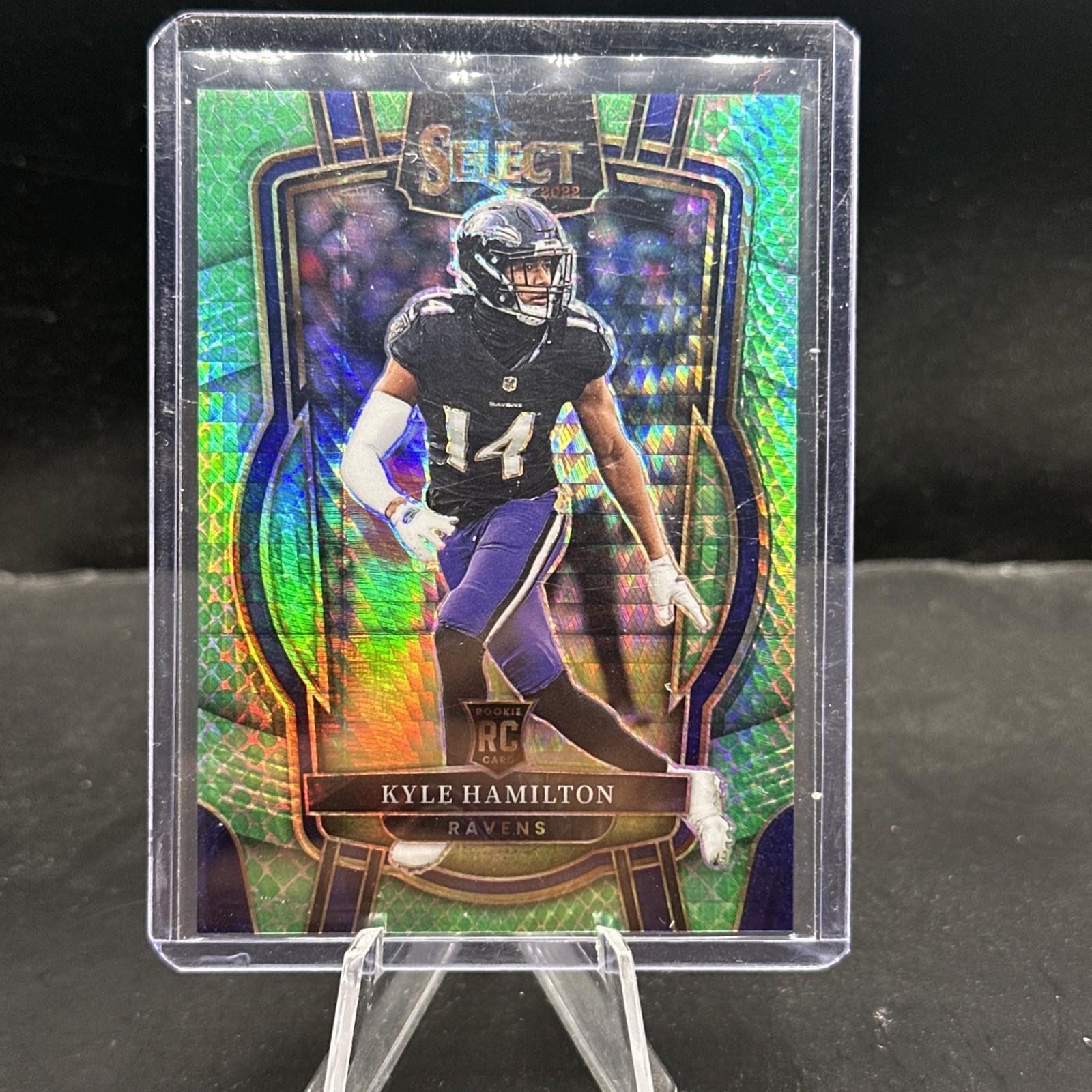 2022 Panini Select KYLE HAMILTON DRAGON SCALE CLUB LEVEL PRIZM /89 ROOKIE (RC)