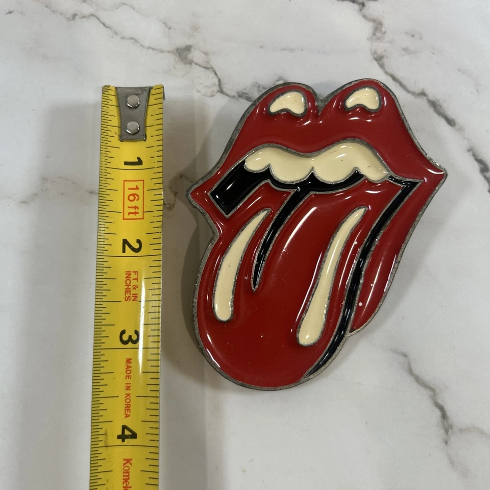 Vintage Rolling Stones Tongue Logo Belt Buckle 2005 Rock Band Collectible - Image 2 of 4
