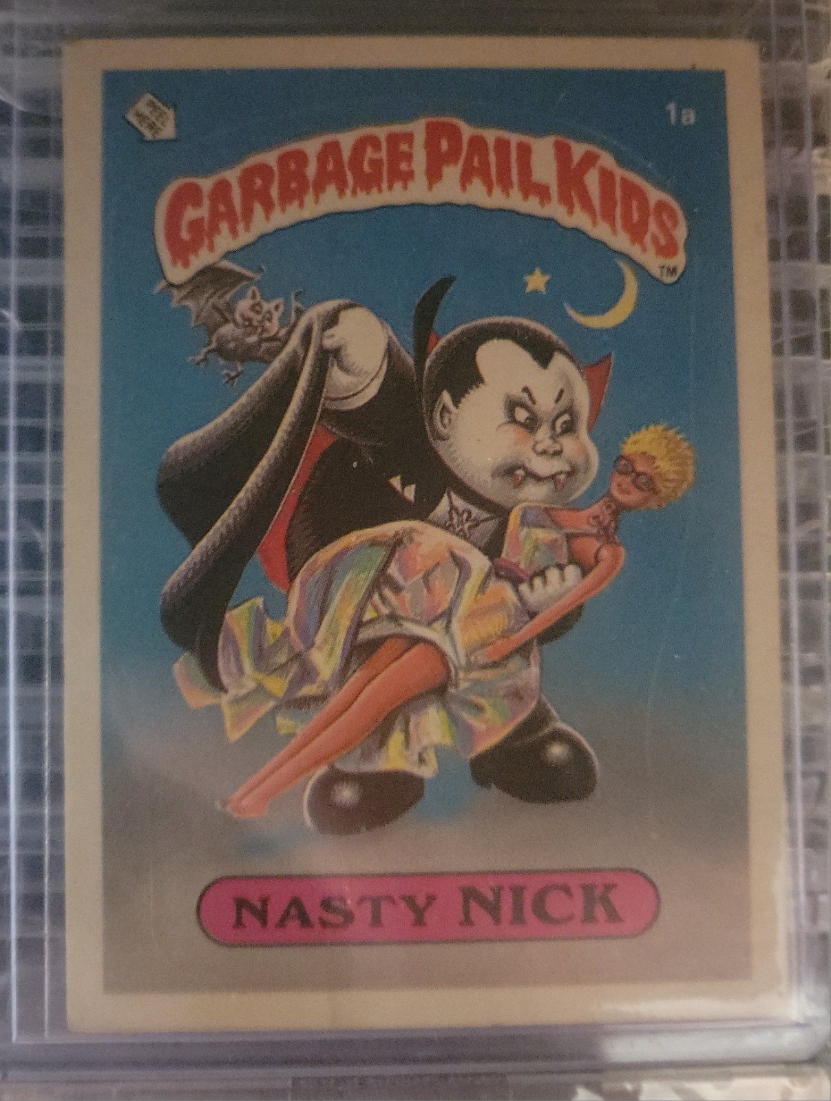 Topps Garbage Pail Kids 1985 Series 1 OS1 #1a NASTY NICK 