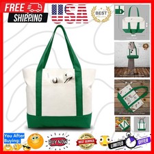 1-Pack Canvas Tote Bag with an External Pocket, Reusable Grocery Shopping Bag...