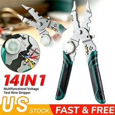 14-in-1 Foldable Wire Stripper Crimping Plier...