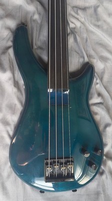 1987 Tokai Works Bass Revolution TW-1500 Fretless Bass MIJ Blue Piezo EQ