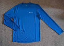 MONTANE MEN LONG SLEEVE BLUE ACTIVEWEAR TOP - L - 40" CHEST - VGC