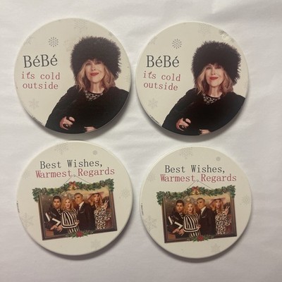4 Schitt s Creek Moira Rose & Family Coasters 3 Good Coasters Plus 1 With a Chip