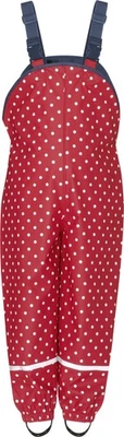 Playshoes Kinder Regenlatzhose mit Punkten rot - Bild 1 von 3