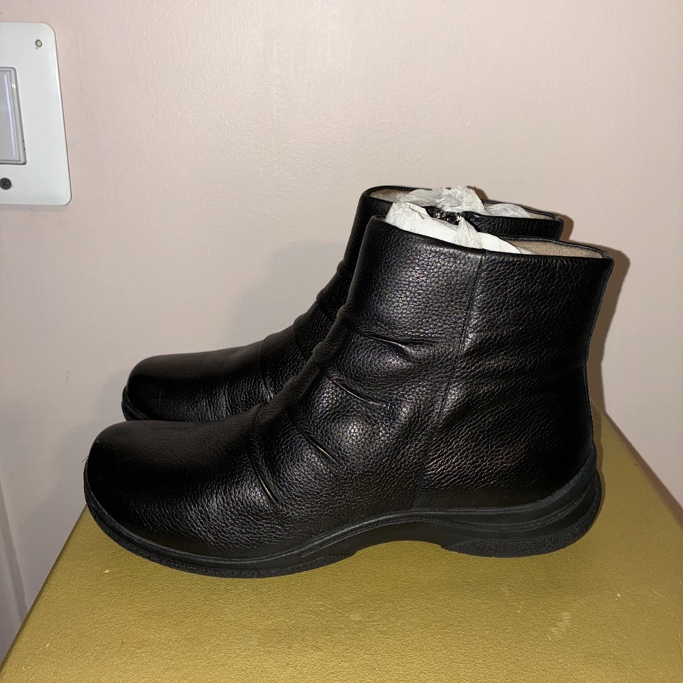 Array Mujer Negro Botines Botines SILBATO Cuero Superior 8M con Caja Foto 2 de 4