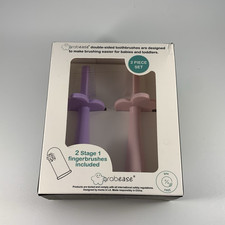 Baby Finger Toothbrush   BPA-Free, Purple  Pink, 2 Piece Set, Infant  Toddler