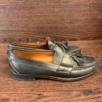 Allen Edmonds Schreier Tassel Loafers Black Leather Dress  display picture 2