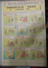 Toonerville Folks Sunday by Fontaine Fox from 7/17/1938 Full Size Color Page 