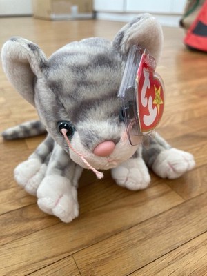 TY Beanie Babies   SILVER   Cat - Style 4242   neu   unbenutzt - selten