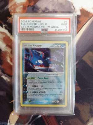 2004 Pokemon EX Team Magma Vs. Team Aqua Team Aqua's Kyogre Holo #3 PSA 9