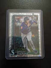 2025 Topps Update Rhylan Thomas #US196 Silver Crackle Foilboard RC Mariners