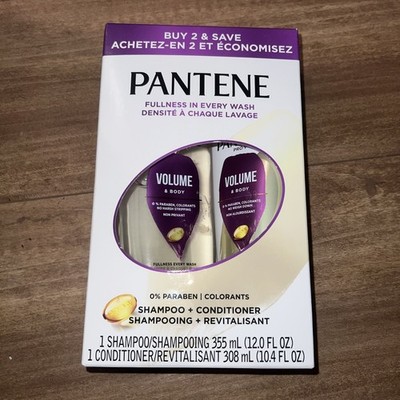 PANTENE PRO-V Volume & Body Antioxidants Shampoo 12 oz & Conditioner 10.4 oz
