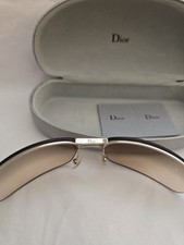   Authentic Christian Dior Y2K DIORABLE 3/L Brown Silver Frameless Sunglasses