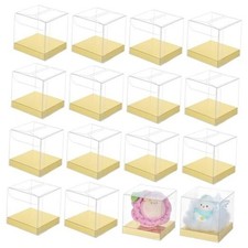 30 Pcs Clear Gift Boxes, 2.4x2.4x2.4 Inch Folding PVC Clear-2.4x2.4x2.4 Inch