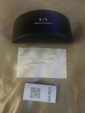 Armani Exchange A/X Black Sunglass Hard Case With Cleaning Cloth Used