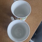 Set of 2 Fruit Pattern Coffee Cups Cherries Grapes Palm — photo 2