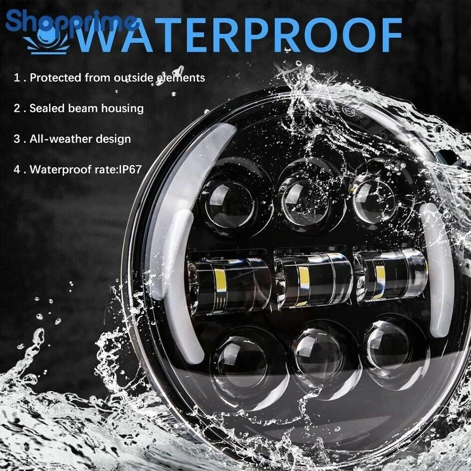 Faro LED de 5,75" con ojo angular para moto Victory Gunner octano Foto 4 de 4