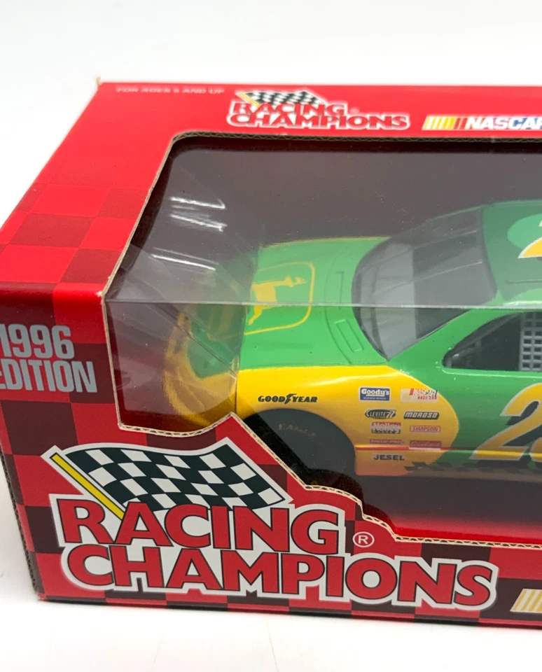 Vintage  SEALED Racing Champions 1996 Chad Little #23 John Deere 1:24 Scale Bank - Image 3 of 4