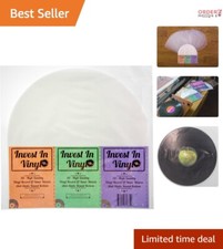 Thicker Anti-Static Vinyl Record Sleeves   50 Count for 12" Records Protection