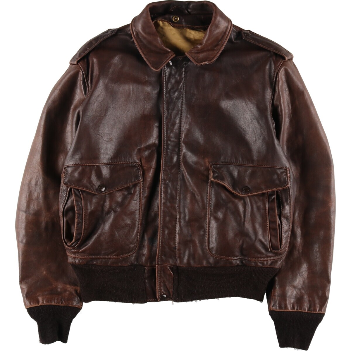 80s~ A-2 type leather flight jacket, men's XL size, vintage /eaa493299 | eBay 80s~ A-2 type leather flight jacket, men's XL size, vintage /eaa493299 | eBay