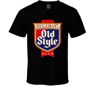 Heilemans Old Style Beer Cool Brewery Retro Brew Logo T Shirt