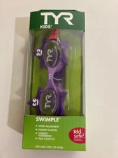 TYR Swimple Youth Swimming Goggles LGSWSTAR Purple Unibody Kid Safe  NEW