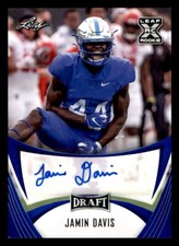 2021 Leaf Draft AUTO Blue #BAJD2 Jamin Davis (ref 225182)