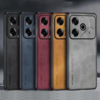 For Tecno Pova 6Pro Pova6Neo Nubuck Leather Fabric Rubber Coated Hard case cover